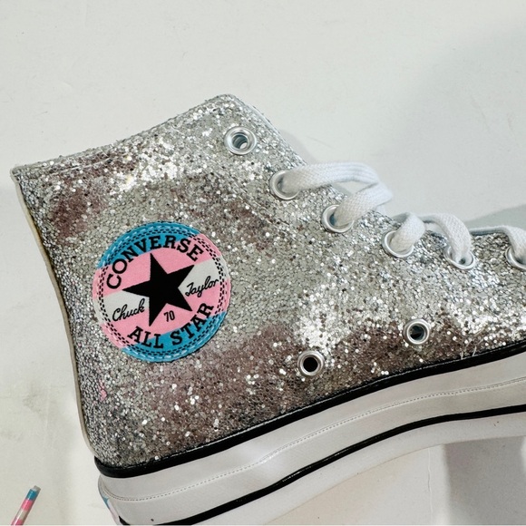 Converse Chuck 70 Pride Glitter High Top Sneaker NWOB - Picture 7 of 9